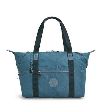 Bolso Tote Kipling Art Medium Moda Azul Marino Grises | MX 1765QM